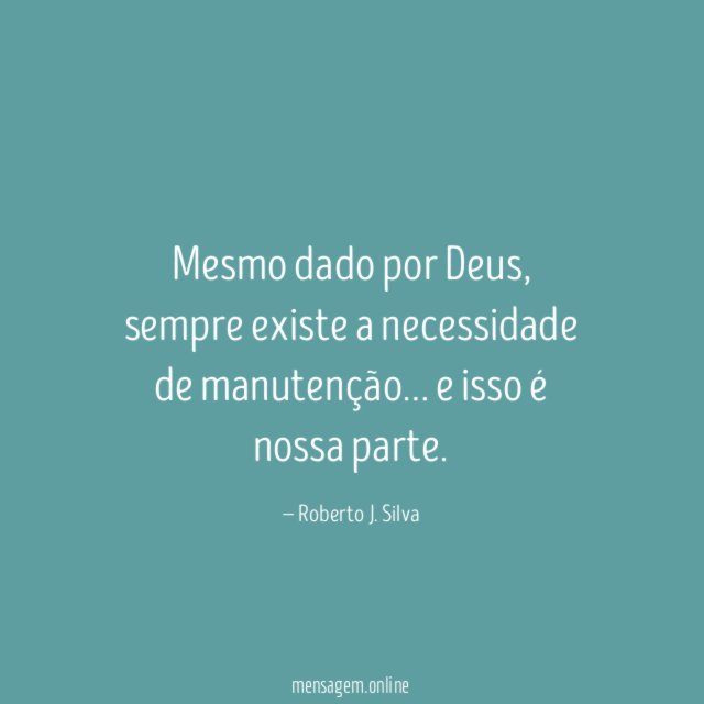 Mesmo dado por Deus