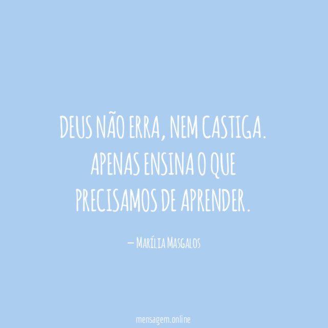 Deus não erra
