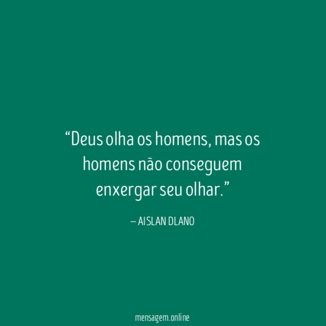 Deus olha os homens
