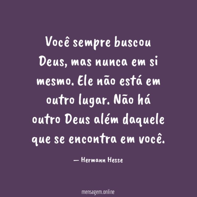 Você sempre buscou Deus