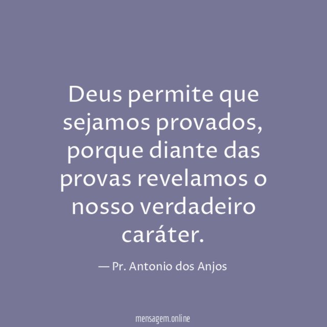 Deus permite que sejamos provados