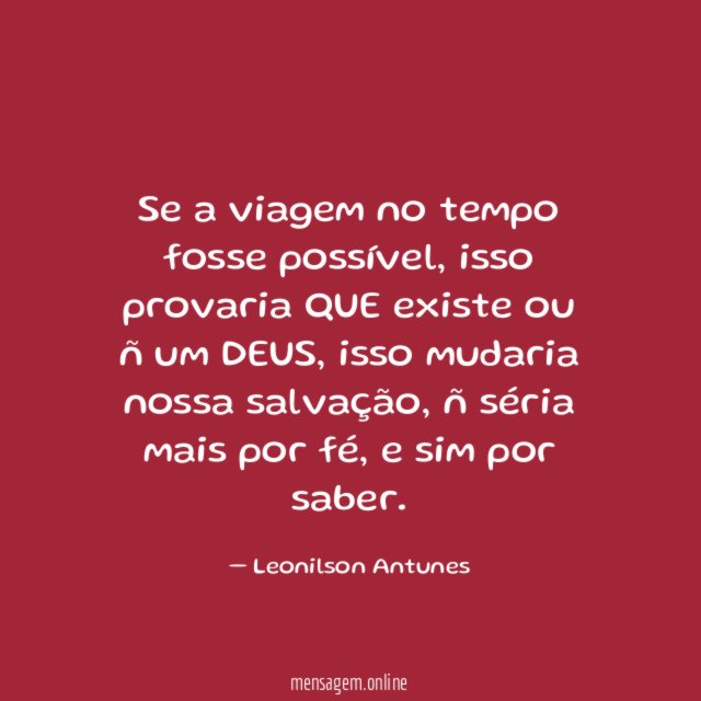 Se a viagem no tempo fosse possível