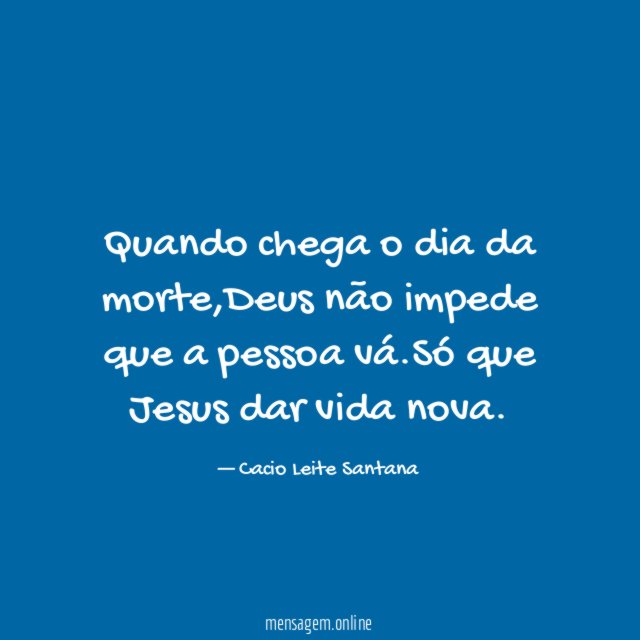 Quando chega o dia da morte