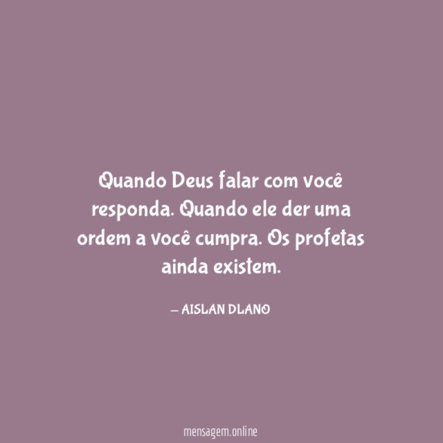 Quando Deus falar com você responda