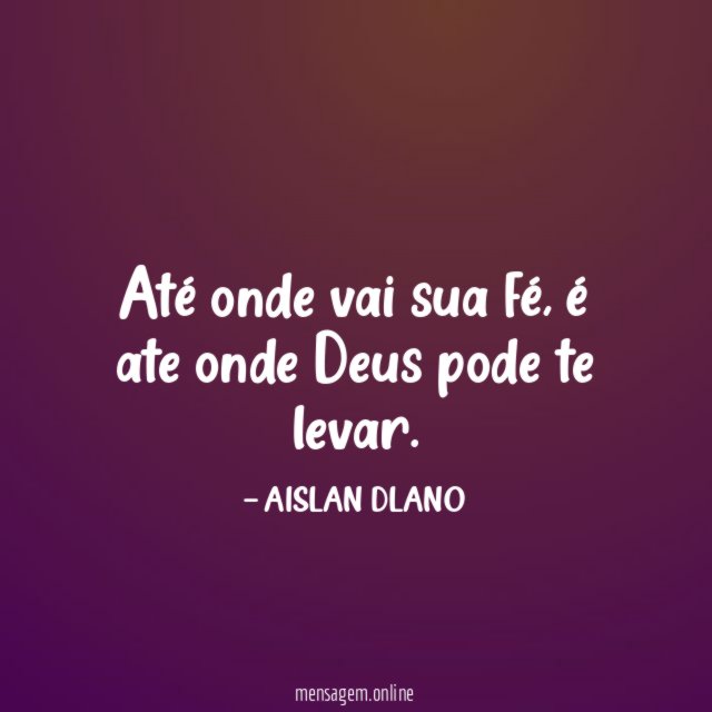 Até onde vai sua fé