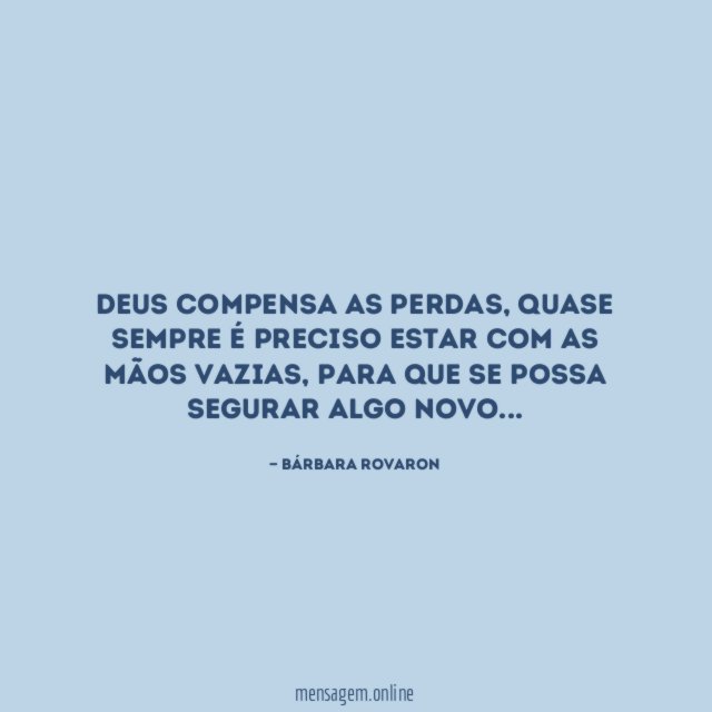 Deus compensa as perdas