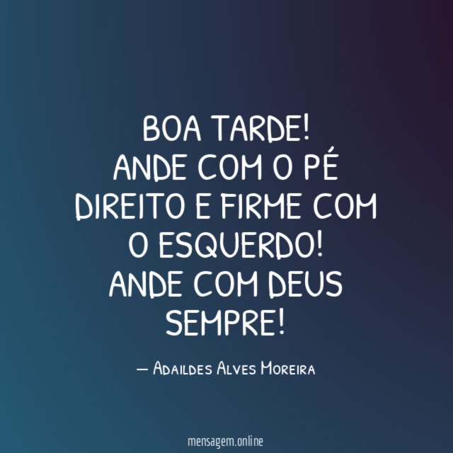 BOA TARDE