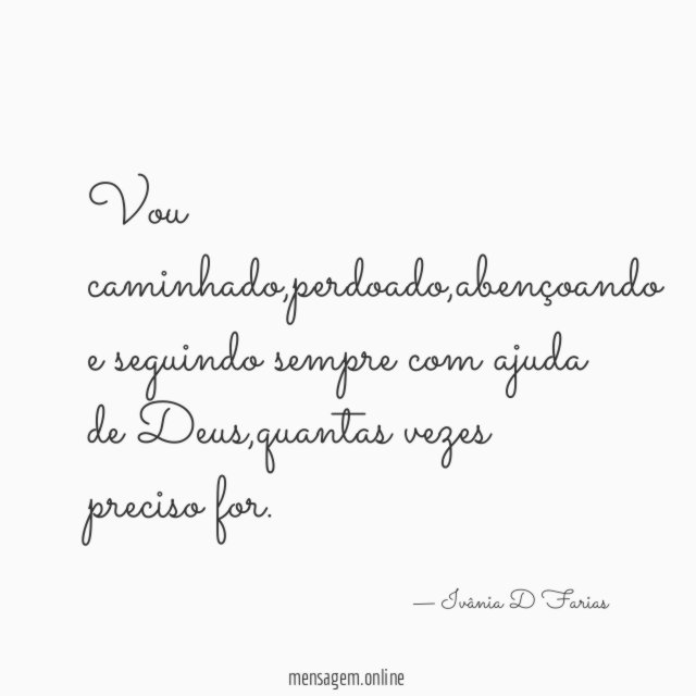 Vou caminhado