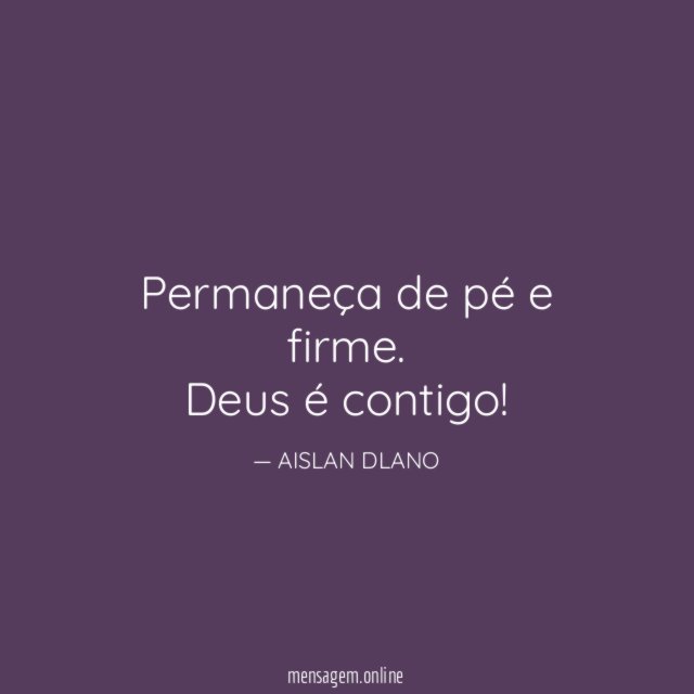 Permaneça de pé e firme