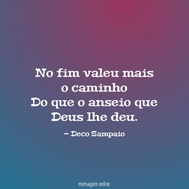 No fim valeu mais o caminho