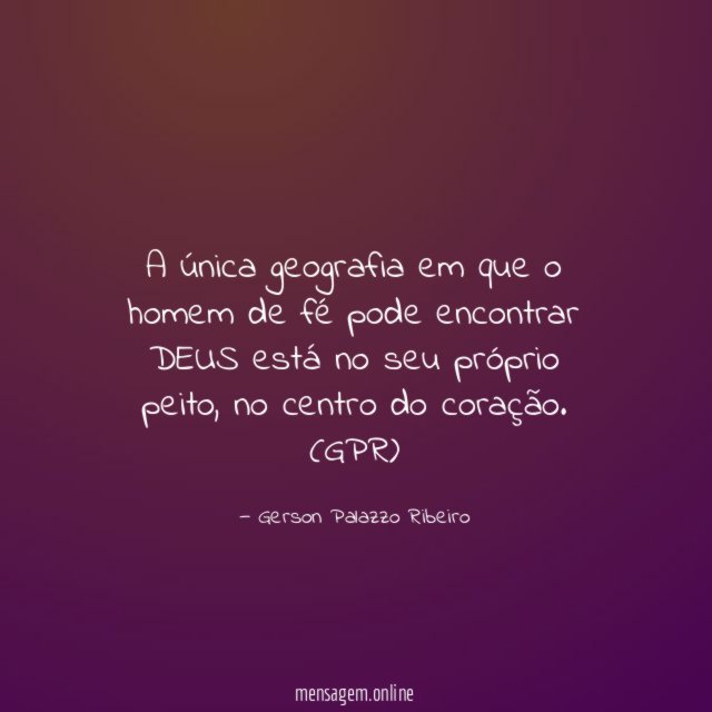 A única geografia em que o homem de
