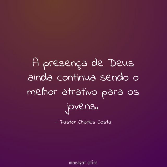 A presença de Deus ainda continua sendo