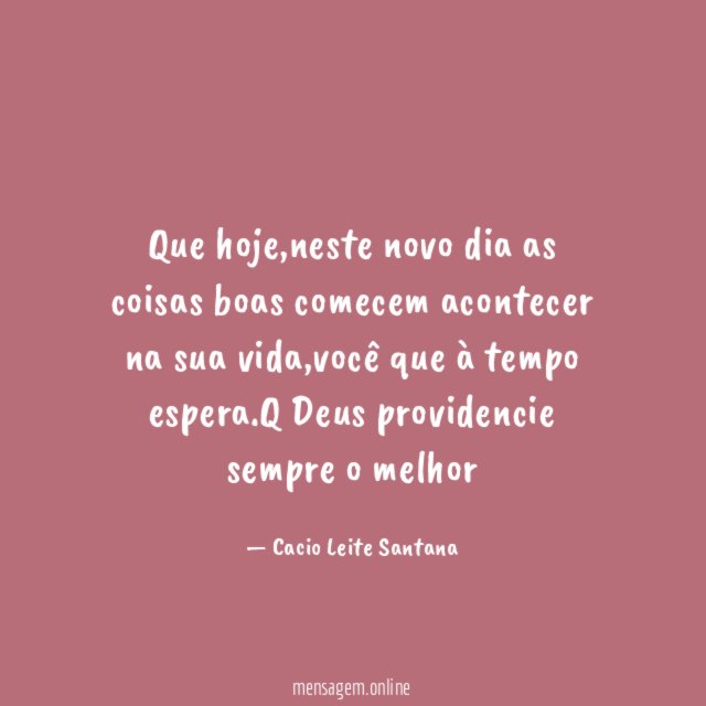 Que hoje