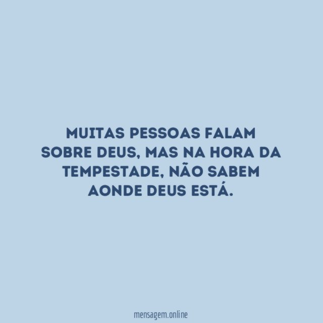 Muitas pessoas falam sobre Deus