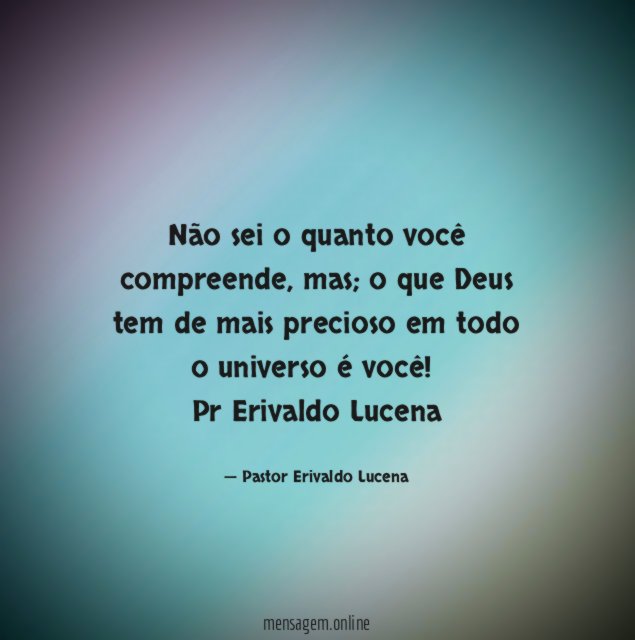 Não sei o quanto você compreende