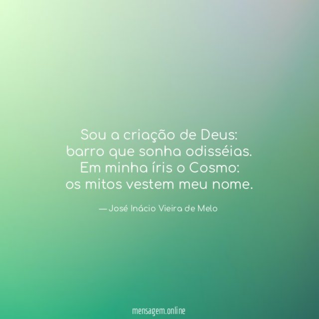 Sou a criação de Deus