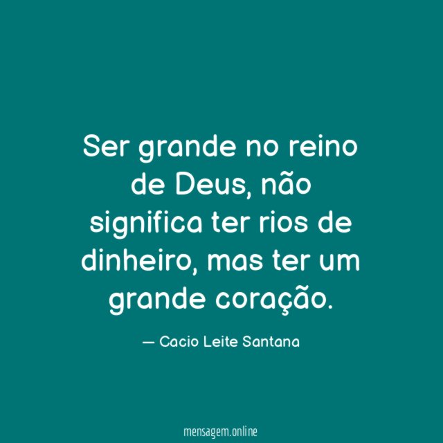 Ser grande no reino de Deus