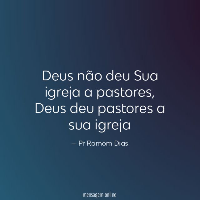Deus não deu Sua igreja a pastores