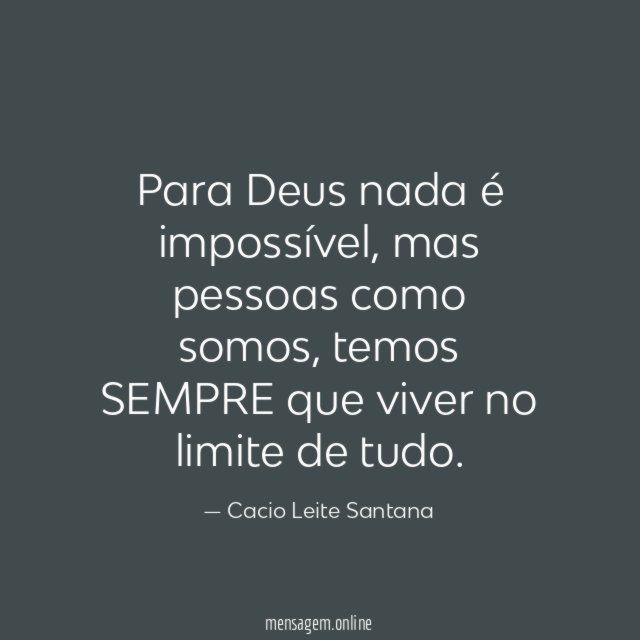 Para Deus nada é impossível