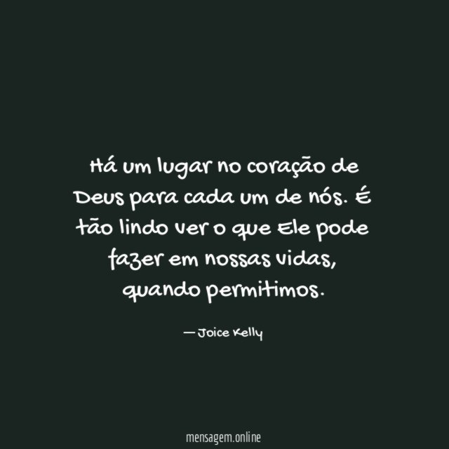Há um lugar no coração de Deus para