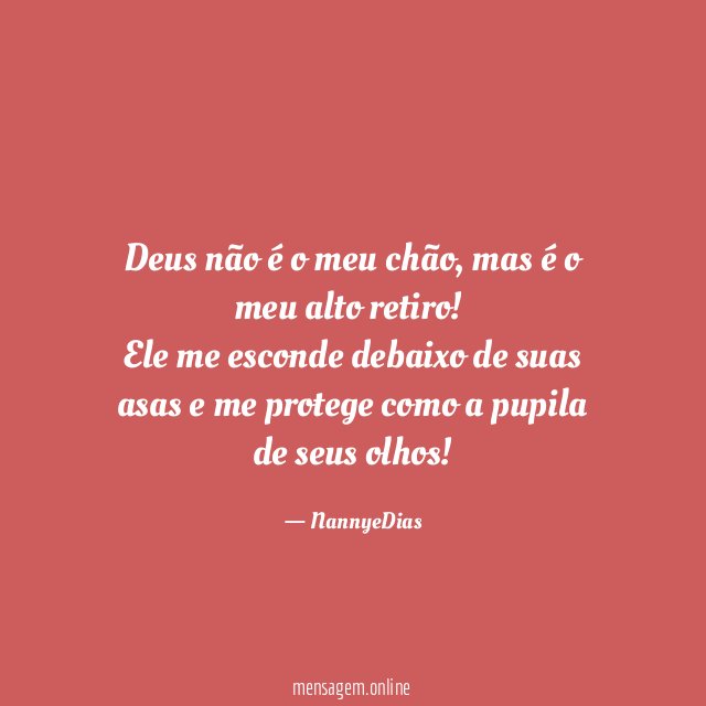 Deus não é o meu chão