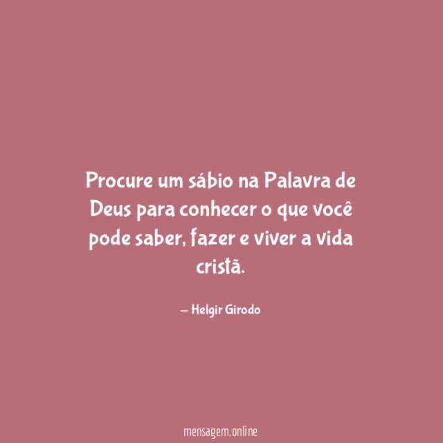 Procure um sábio na Palavra de Deus para