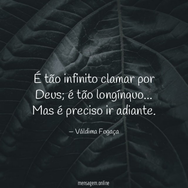 É tão infinito clamar por Deus
