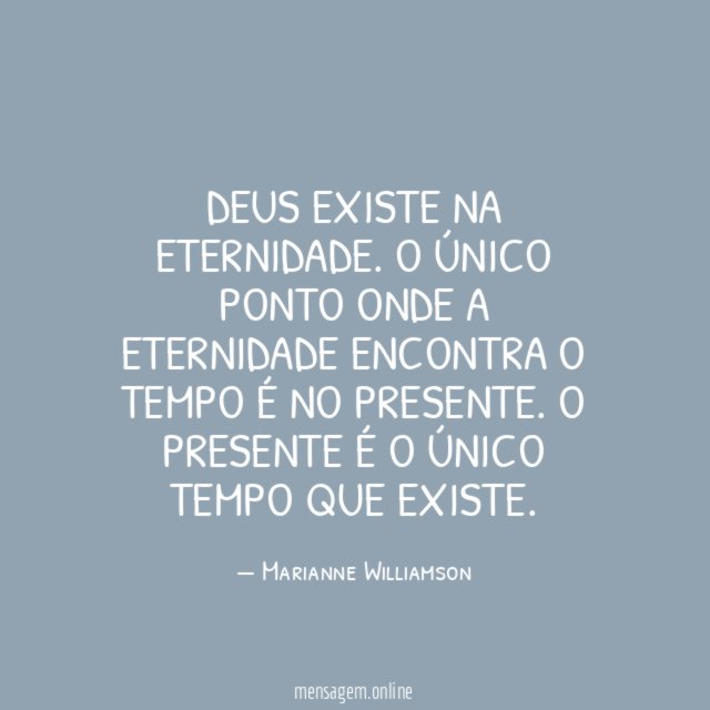 Deus existe na eternidade