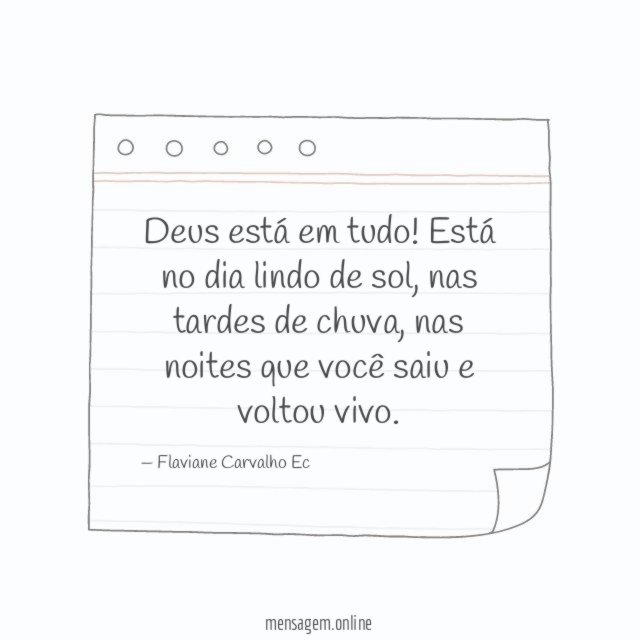 Deus está em tudo