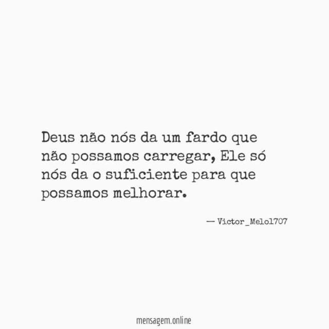 Deus não nós da um fardo que não