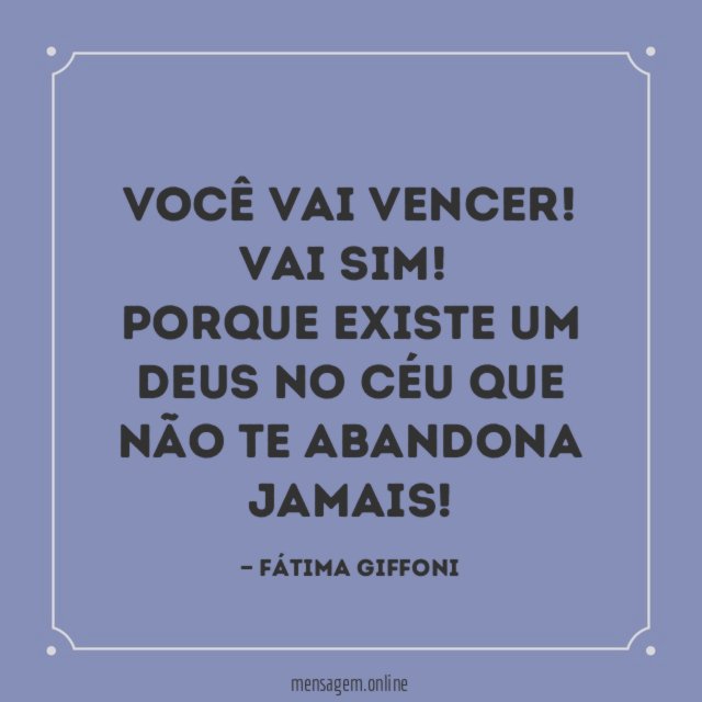 Você vai vencer