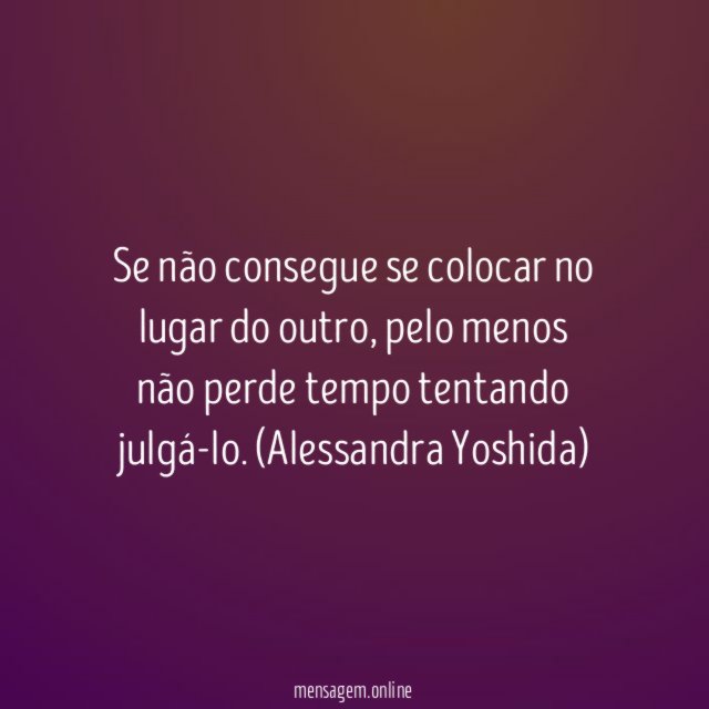 Sem julgamentos