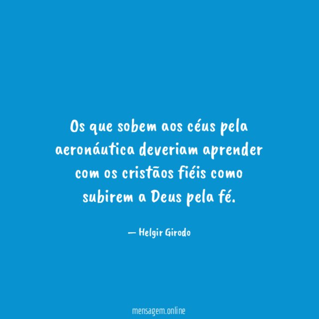 Os que sobem aos céus pela aeronáutica deveriam