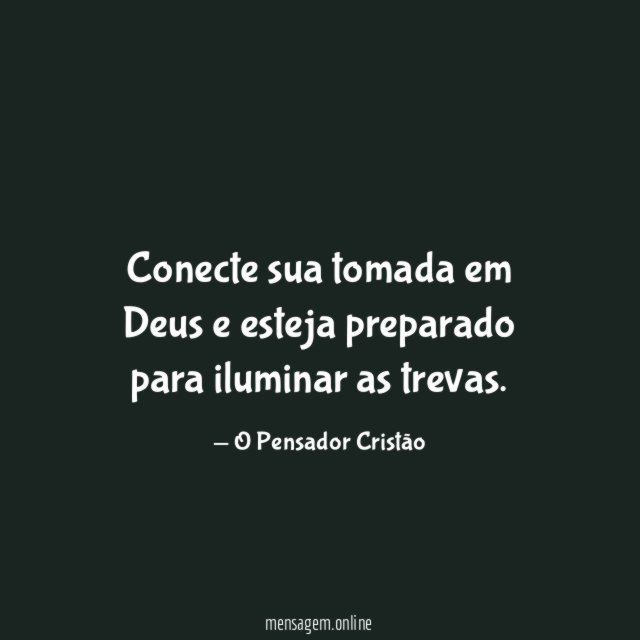 Conecte sua tomada em Deus e esteja preparado para iluminar as trevas