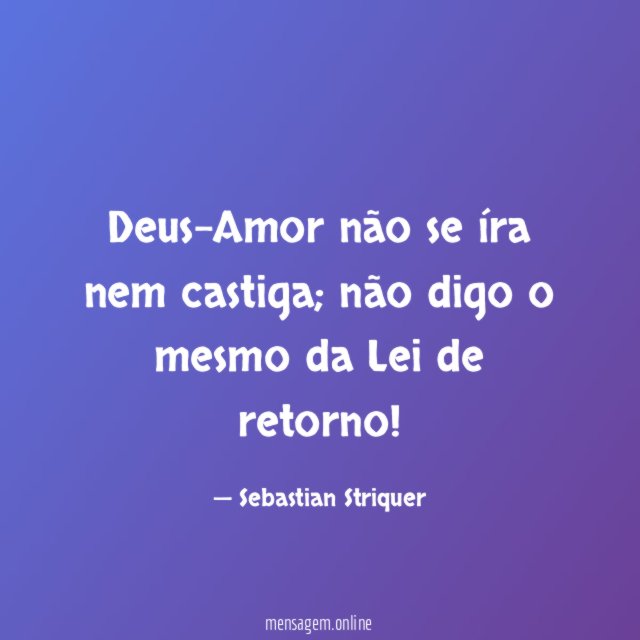 Deus-Amor não se íra nem castiga