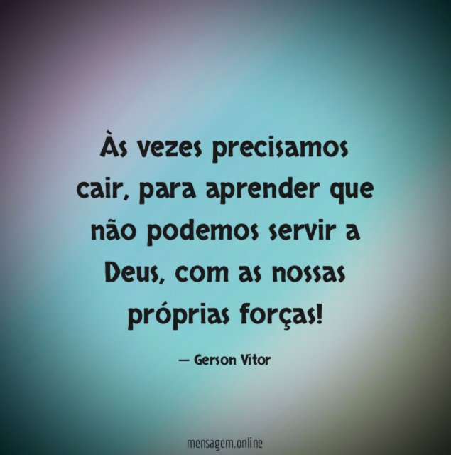 Às vezes precisamos cair