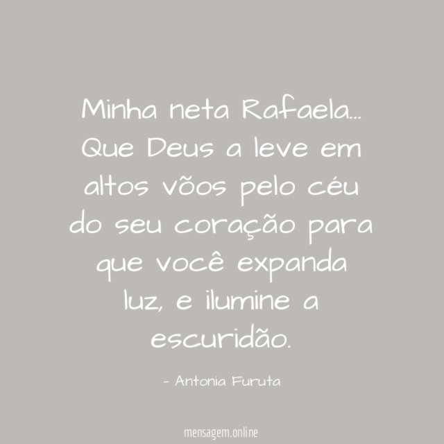 Minha neta Rafaela