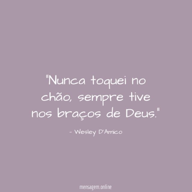Nunca toquei no chão