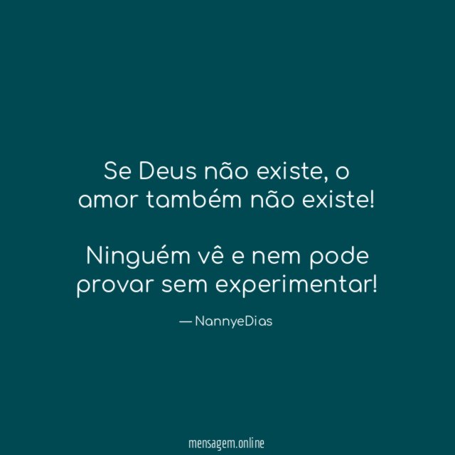 Se Deus não existe
