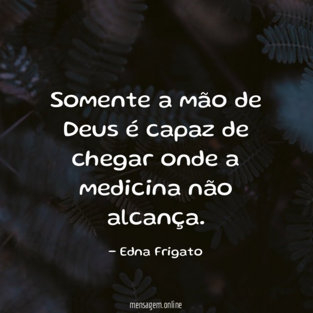 Somente a mão de Deus é capaz de