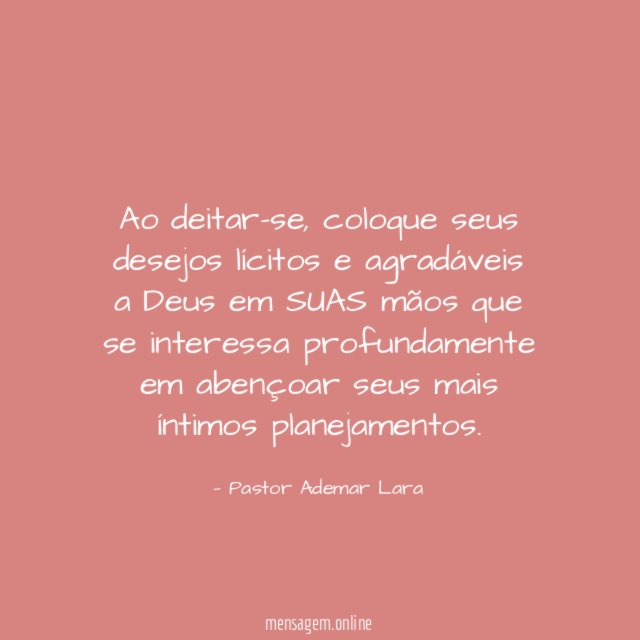 Ao deitar-se