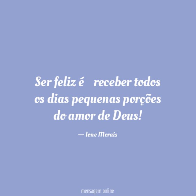 Ser feliz é