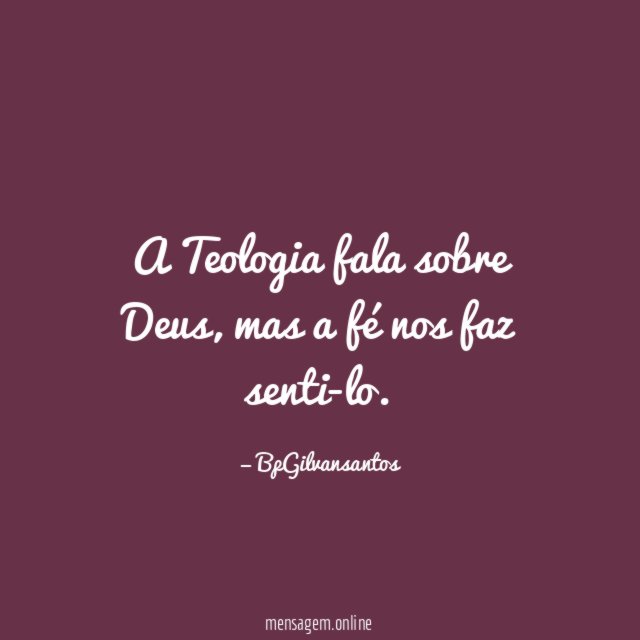 A Teologia fala sobre Deus