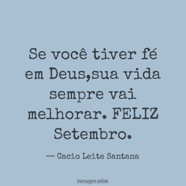 Se você tiver fé em Deus