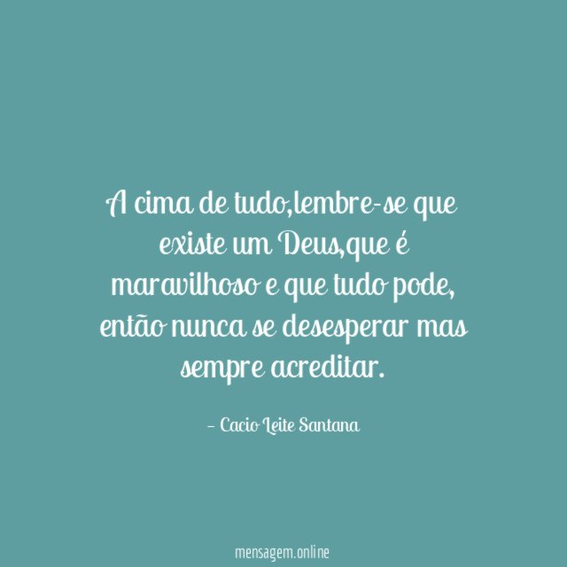 A cima de tudo