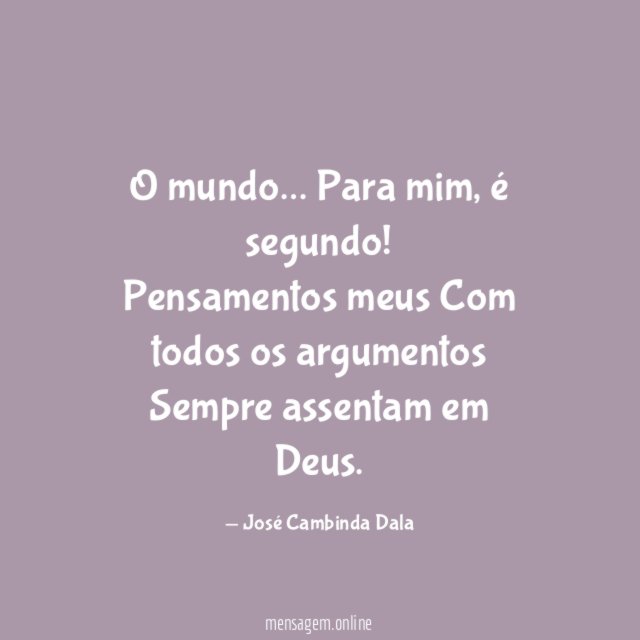 O mundo