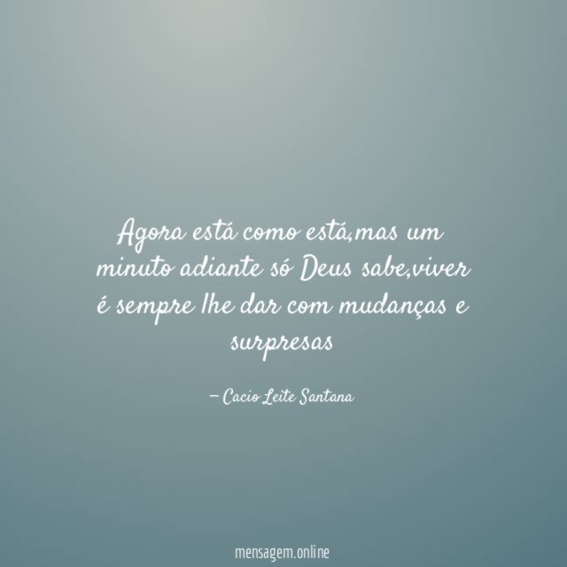 Agora está como está