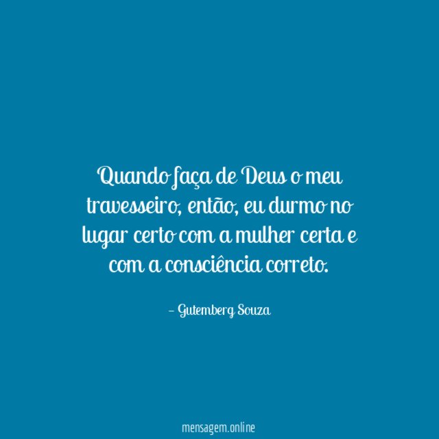 Quando faça de Deus o meu travesseiro