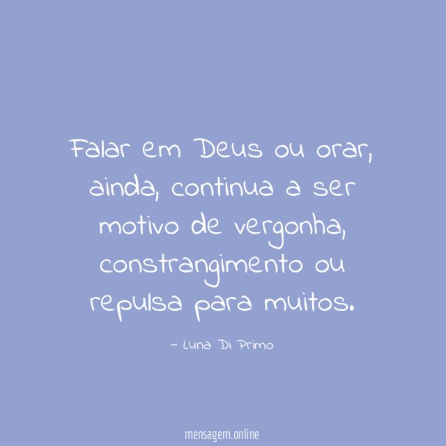 Falar em Deus ou orar