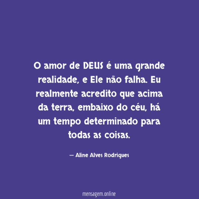 O amor de DEUS é uma grande realidade